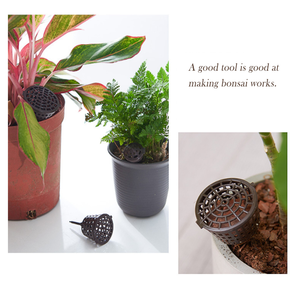 20 Pcs Planting Fertilizer Baskets Bonsai Tool Automatic Fertilization Plastic Cover Basket LSK99
