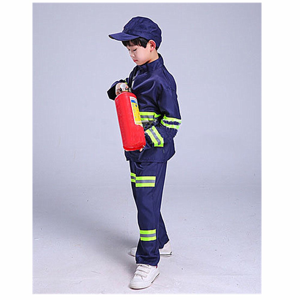 Brandmænds tøj børns erhvervserfaring brand præstationstøj små brandmænd præstationstøj blå