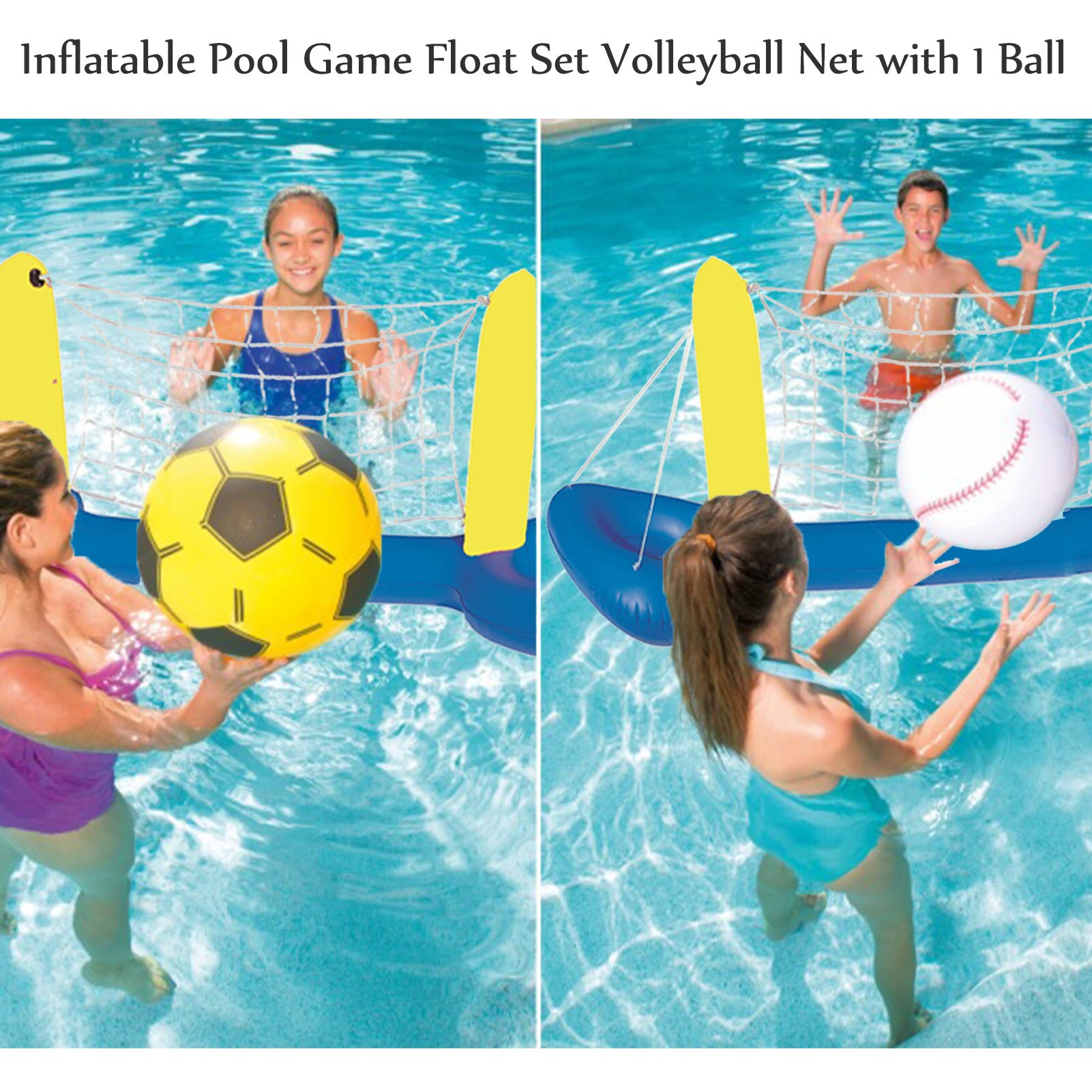 Sport estivi piscina gonfiabile galleggiante Set giochi d&#39;acqua giochi di nuoto per bambini pallacanestro pallamano pallavolo salto in acqua