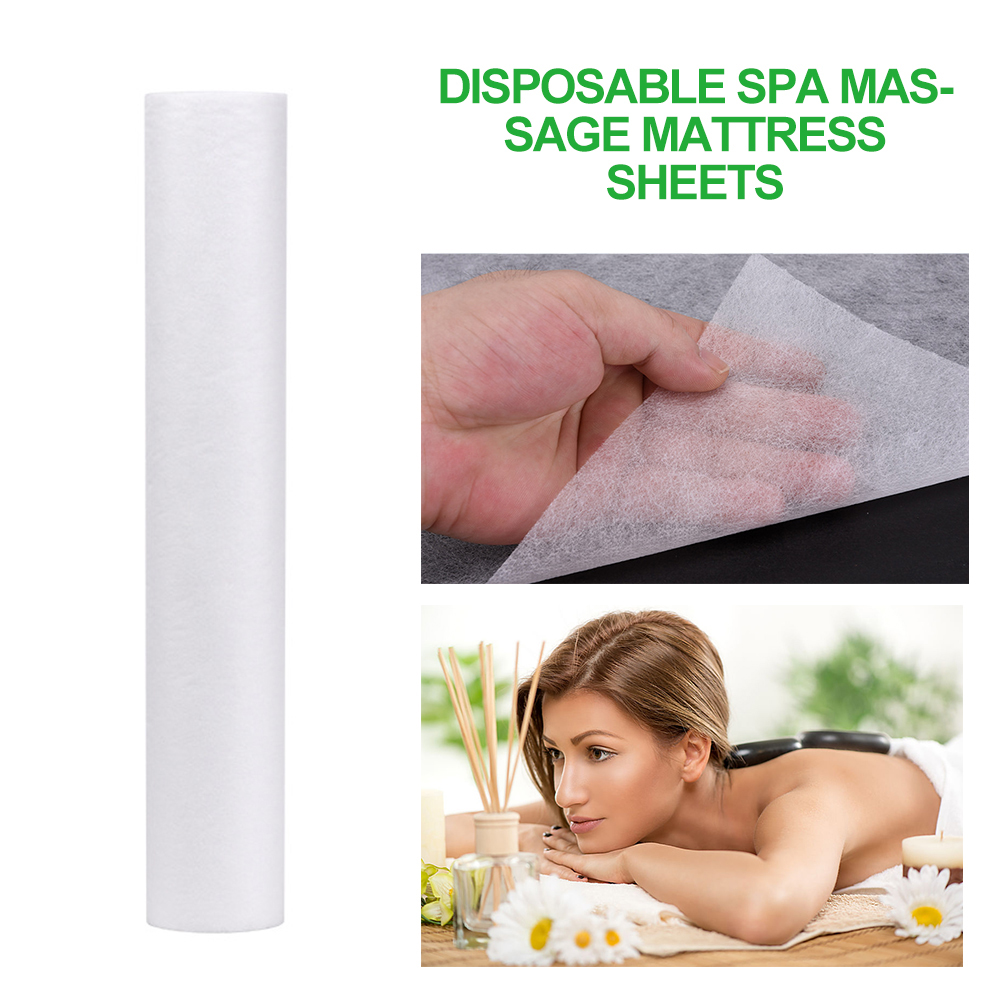 50 st/rulle engångs spa massage madrass lakan salong massage lakan non-woven nackstöd papper rullbord täcka tatueringsverktyg