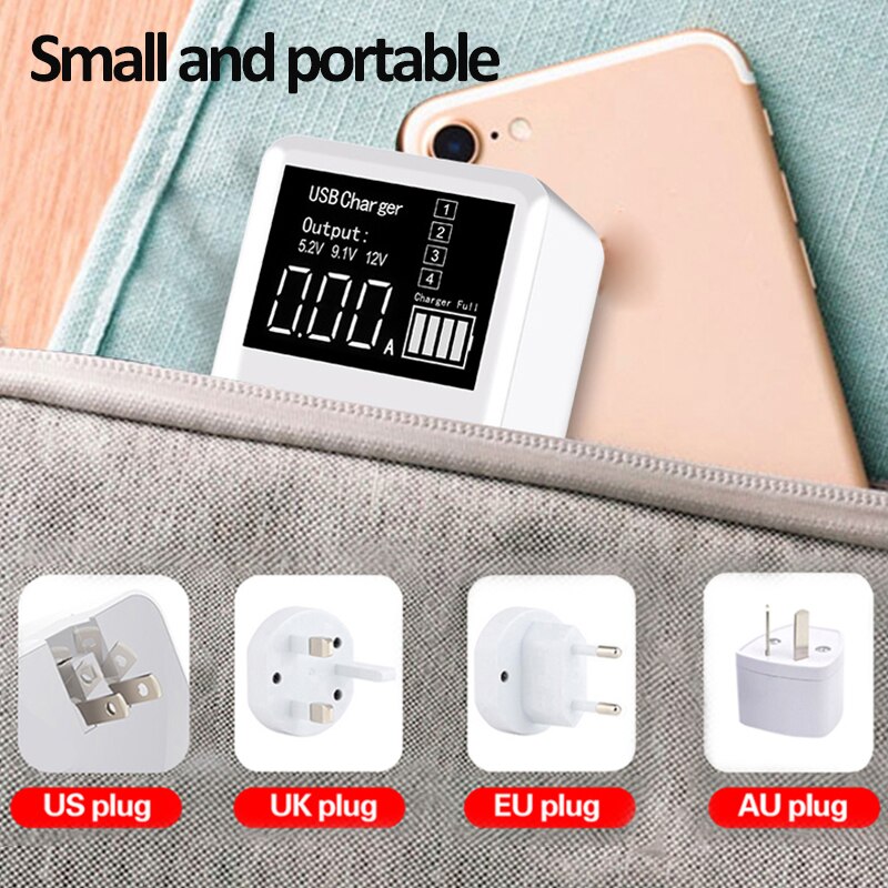40W QC3.0 Multi Usb Charger PD3.0 Snelle Telefoon Oplader Travel Muur Adapter Voor Samsung Xiaomi Mobiele Telefoon Oplader Voor iphone 11 X