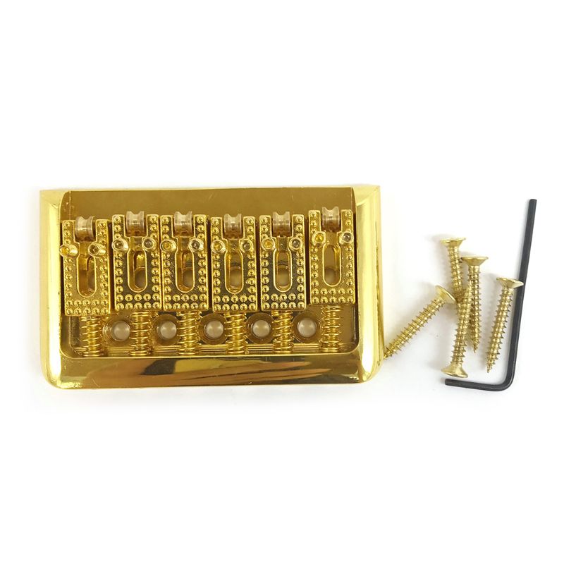 Accessoires guitare électrique guitares boule 6 cordes pont de selle pliant: Gold