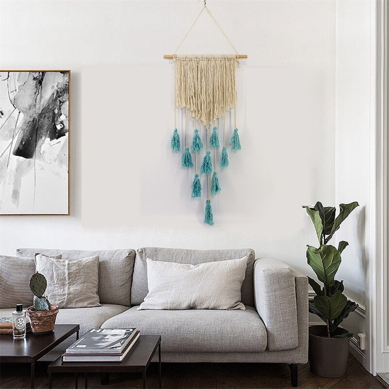 Patchwork Hanging Tapestry Handmade Wall Macrame Wedding Ceremony Backdrop Wall Art Wedding Home Living Room Decoration