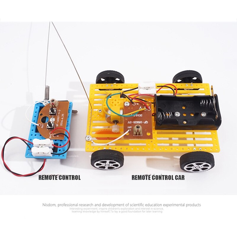 Diy wireless remote control racing car model kits physics science experiments technology educational toy for children