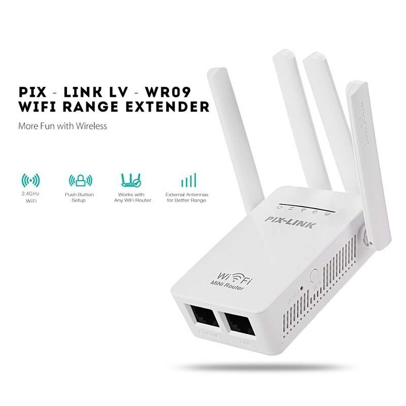 300M Router, WR09 Wireless WIFI Signal Amplification Router, Network Extension, for Home Office Use UK Plug