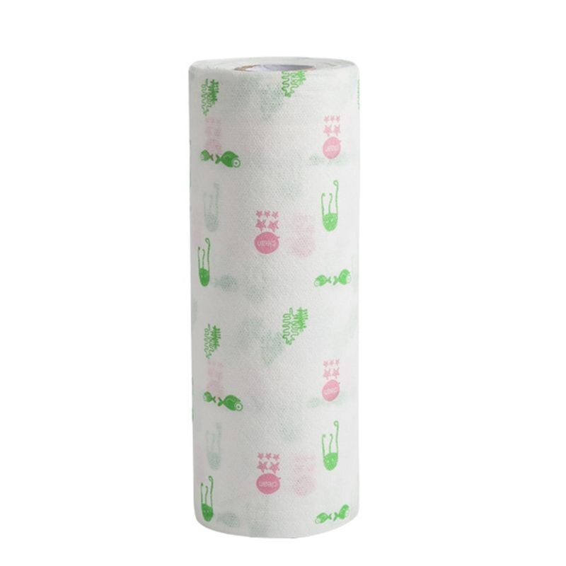 50 hojas/rollo de paños de cocina desechables paño de limpieza paño de cocina Multi pulpa de madera papel higiénico 2 capas