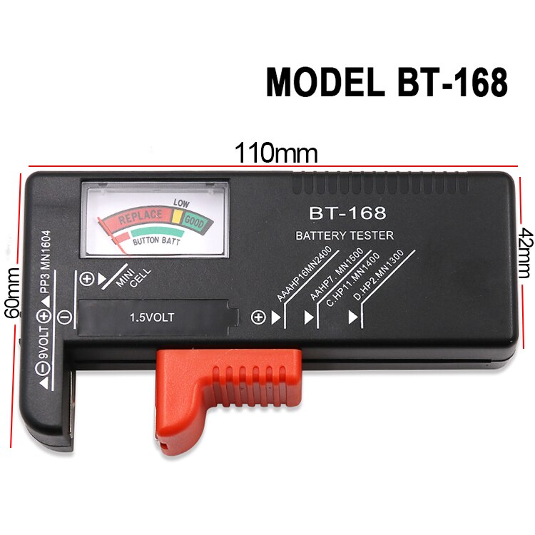 BT-168 PRO 168D Universal Battery Tester Battery Capacitance Diagnostic Tools for Household Battery Testing Supplies: 168