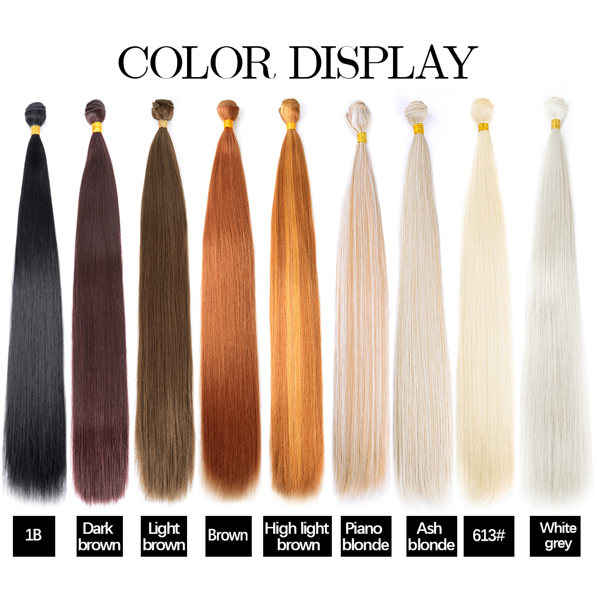 24 Zoll glatte Haar verlängerungen Ombre Haar bündel hitze beständiges Faser haar, das synthetisches glattes Haar webt