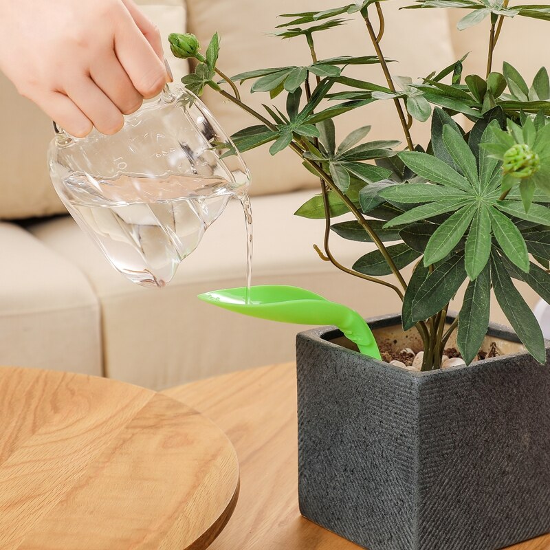 1/3pcs Potted Plant Diversion Watering Funnel Plant Leaf Shape Watering Device Splash Proof Watering Tool Garden Home Office Use
