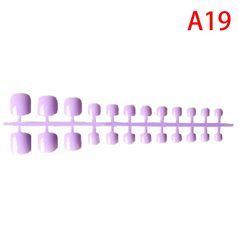 24 stuks kunstmatige snoepnagels garnalenpoeder sticker natuurlijke acryl franse valse teennagels tips kunstdecoratie teennagels valse nagels: 19
