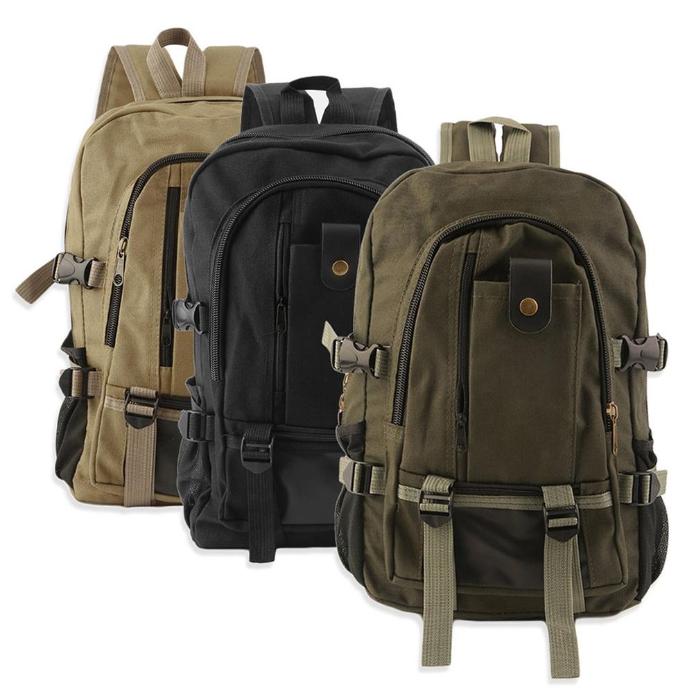 Large Capacity Canvas Men Laptop Backpack Casual Travel Rucksacks Canvas Travel Bag For Teenager Top Mochila Escolar
