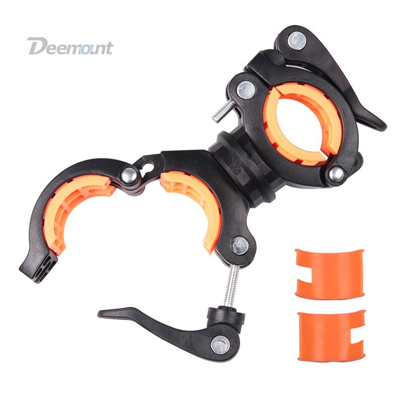 Deemount Fahrrad Licht Halterung Fahrrad Lampe Halfter Taschenlampe Scheinwerfer Pumpe Stand schnell Freisetzung montieren 360 Grad Drehbare Teil