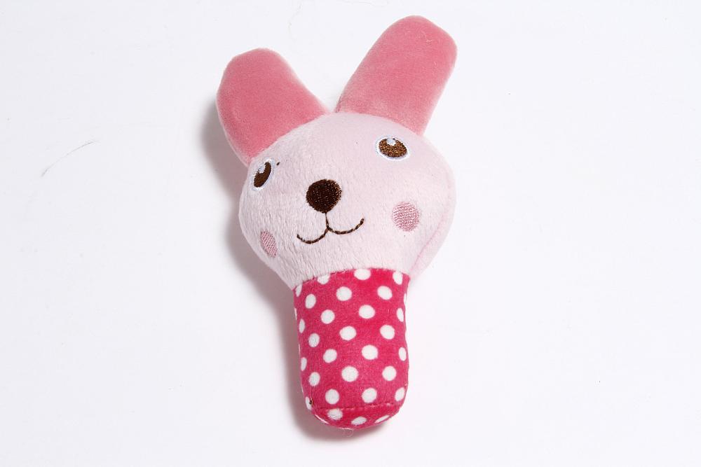 1pc Sounding Welpen Hund Kauen Spielzeug Obst Gemüse Huhn Trommel Knochen Squeak Spielzeug für Katze Haustiere Plüsch Rot Pfeffer aubergine Rettich: rabbit