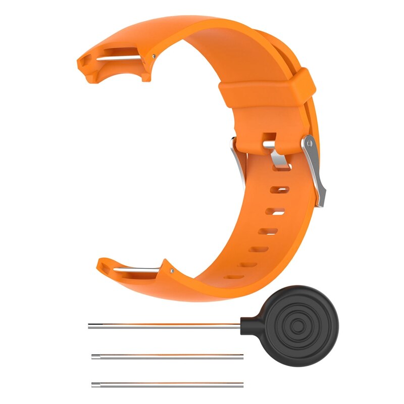 Voor Polsband Siliconen Vervanging Riem Voor Garmin Aanpak S3 Horloge: Orange