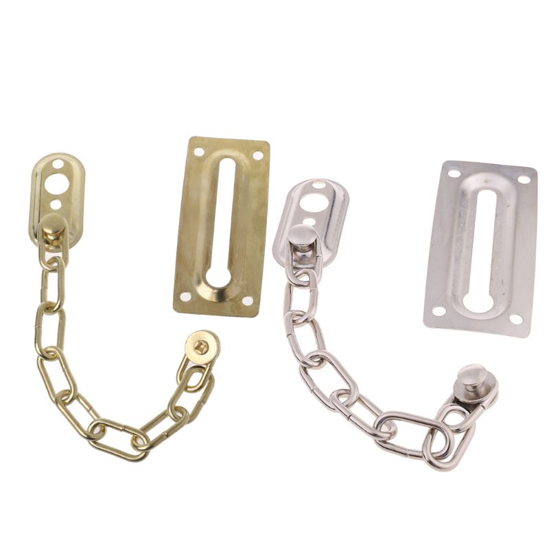 Safety Sliding Chain Door Guard Polished Chrome Hotel Office Security Bolt Locks 35ED