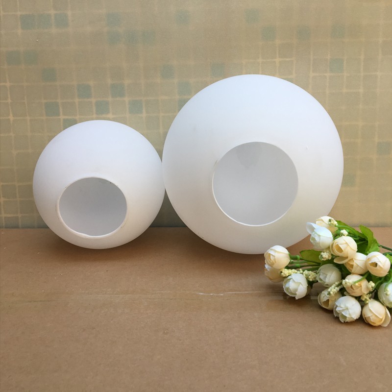 Wit glazen lampenkap, melkachtige bol lampenkappen passende lamp, D10cm D12cm D15cm D20cm D25cm ronde lichtafdekking, Pantalla Lampara