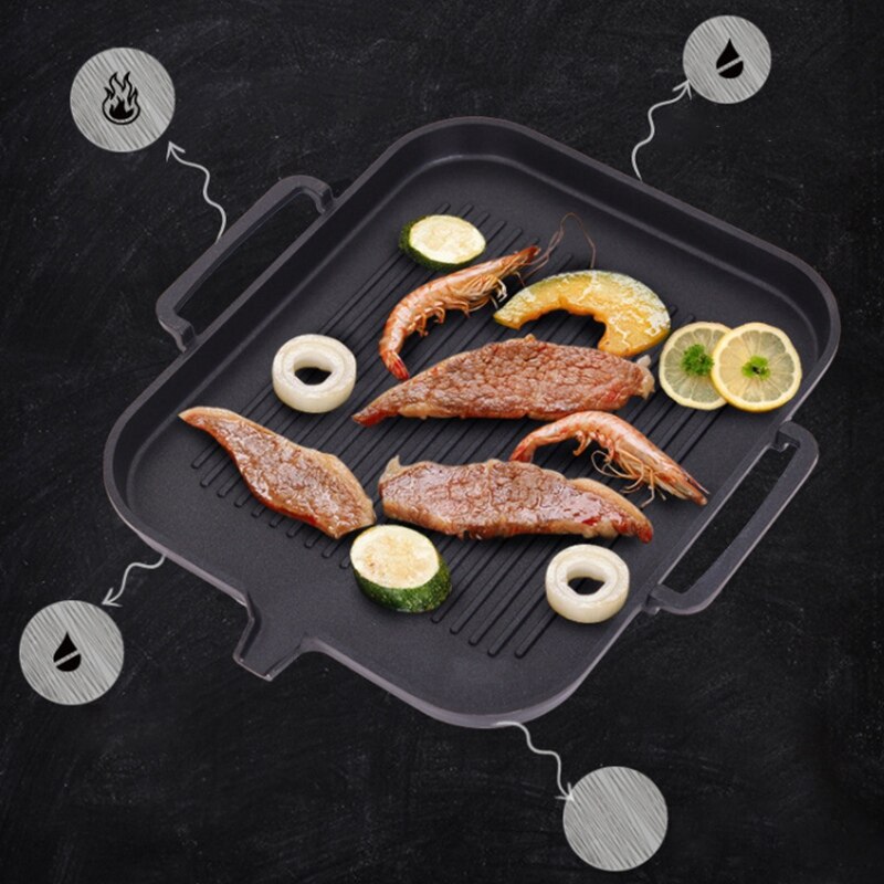 Inductiekookplaat bakvorm koreaanse maifan stenen bakvorm huishoudelijke antiaanbakpan rookloze barbecuepan