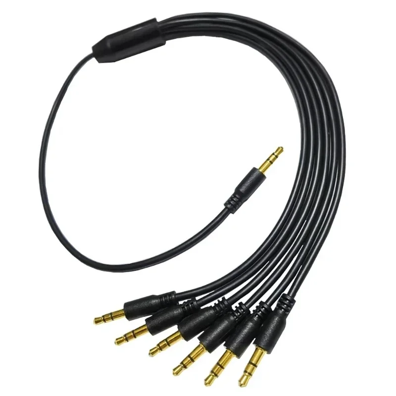 Répartiteur de 3.5mm, prise casque, câble Audio, câble de 3.5mm, 1 mâle à 2/3/4/5/6 mâle, adaptateur séparateur de câble AUX pour casque d'ordinateur