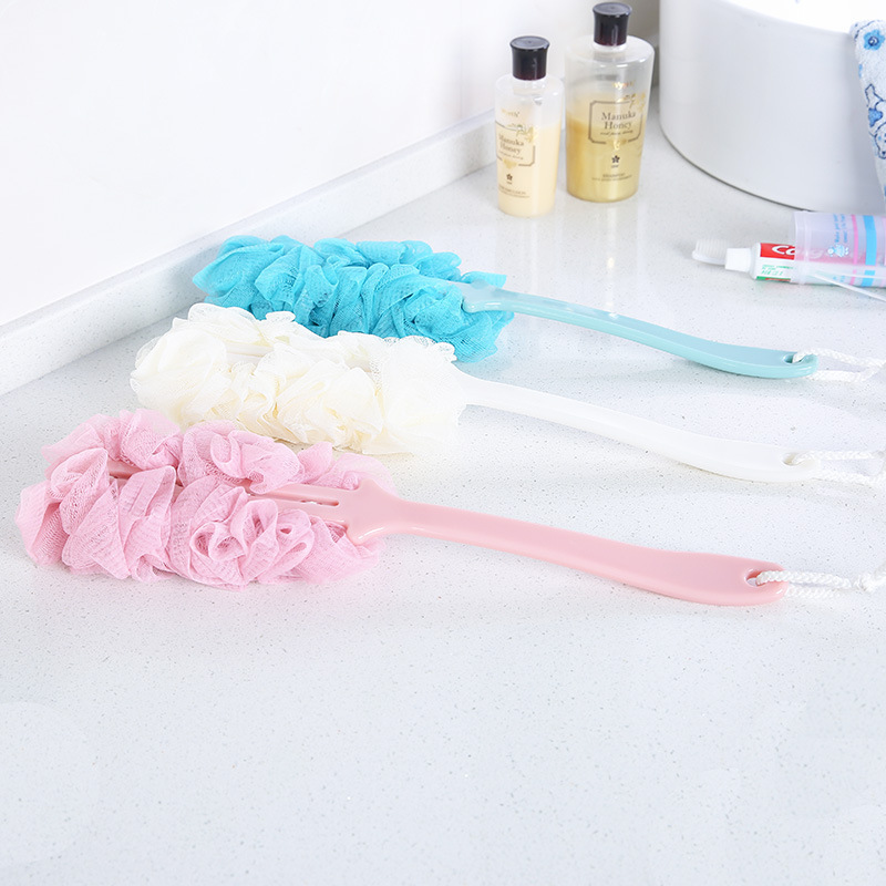 Body Brush With Long Handle Bathroom Tool Shower Accessory Bath Brush Skin Cleaner Bath Sponge Body Wash Back Scrubber Mesh