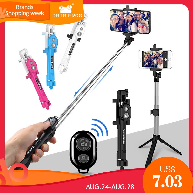 Palo Selfie con Bluetooth, trípode/palo Selfie giratorio con Control remoto de mano para iPhone/Android Smartphone