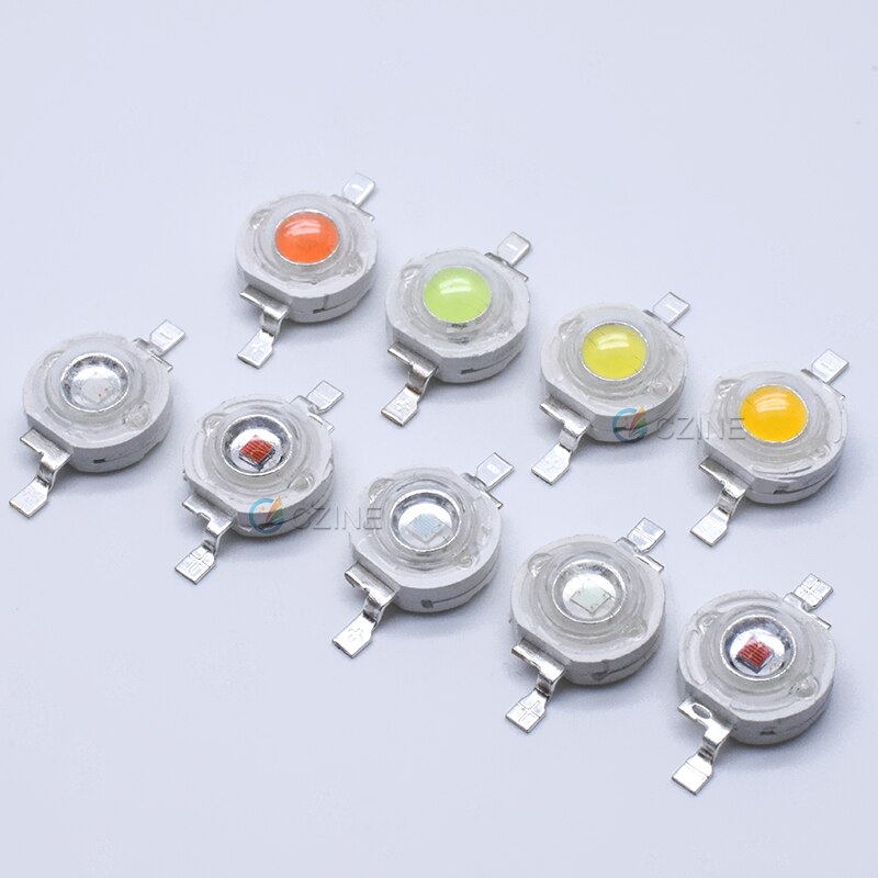 50pcs/bag Czinelight High Power Lamp Beads 8pin 3w Rgbw Full Color Emitting Led Diode