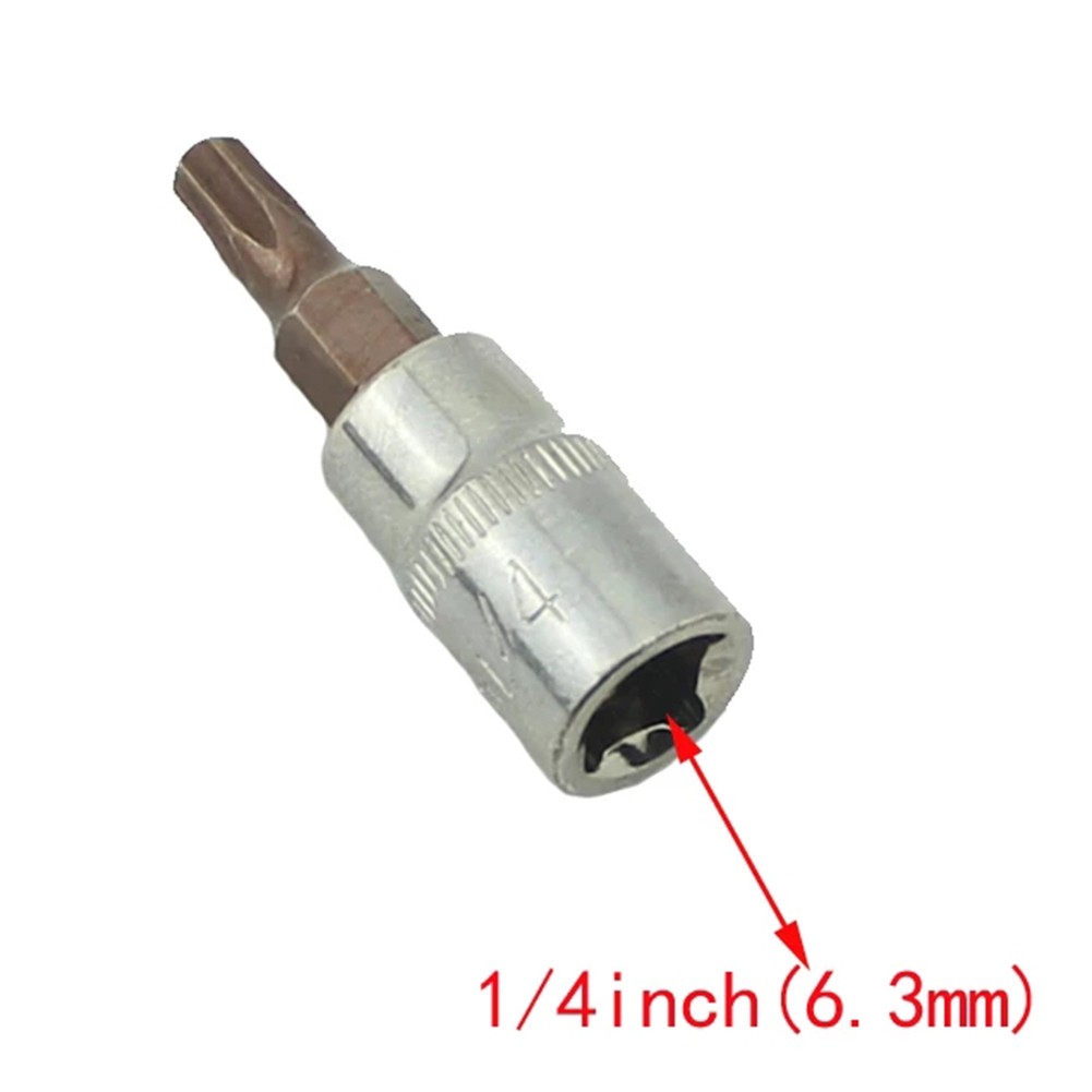 6pcs/set 1/4&quot; Torx Screwdriver Bit Set Drive Socket Head Screwdriver Hand Tool Drill Bit Set T10 T15 T20 T25 T30 T40