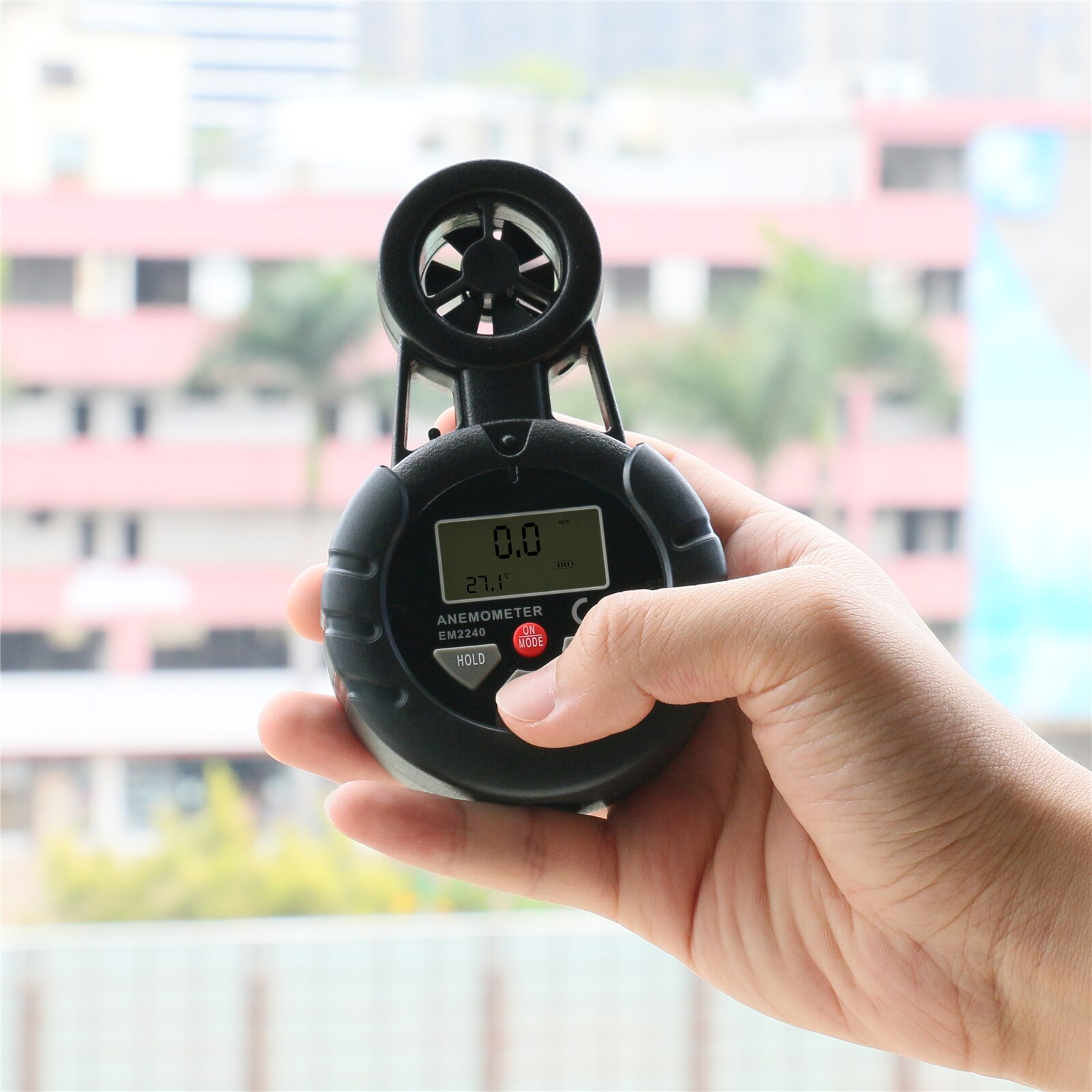 Portable Digital Anemometer Handheld LCD Electronic Wind Speed Air Flow Velocity Measure Meter Tester Backlight