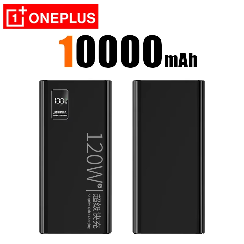 Oneplus 50000 mah original mobil 30000 mah powerbank 120w toveis hurtigladende eksternt batteri kompatibel med android ios: Hvit