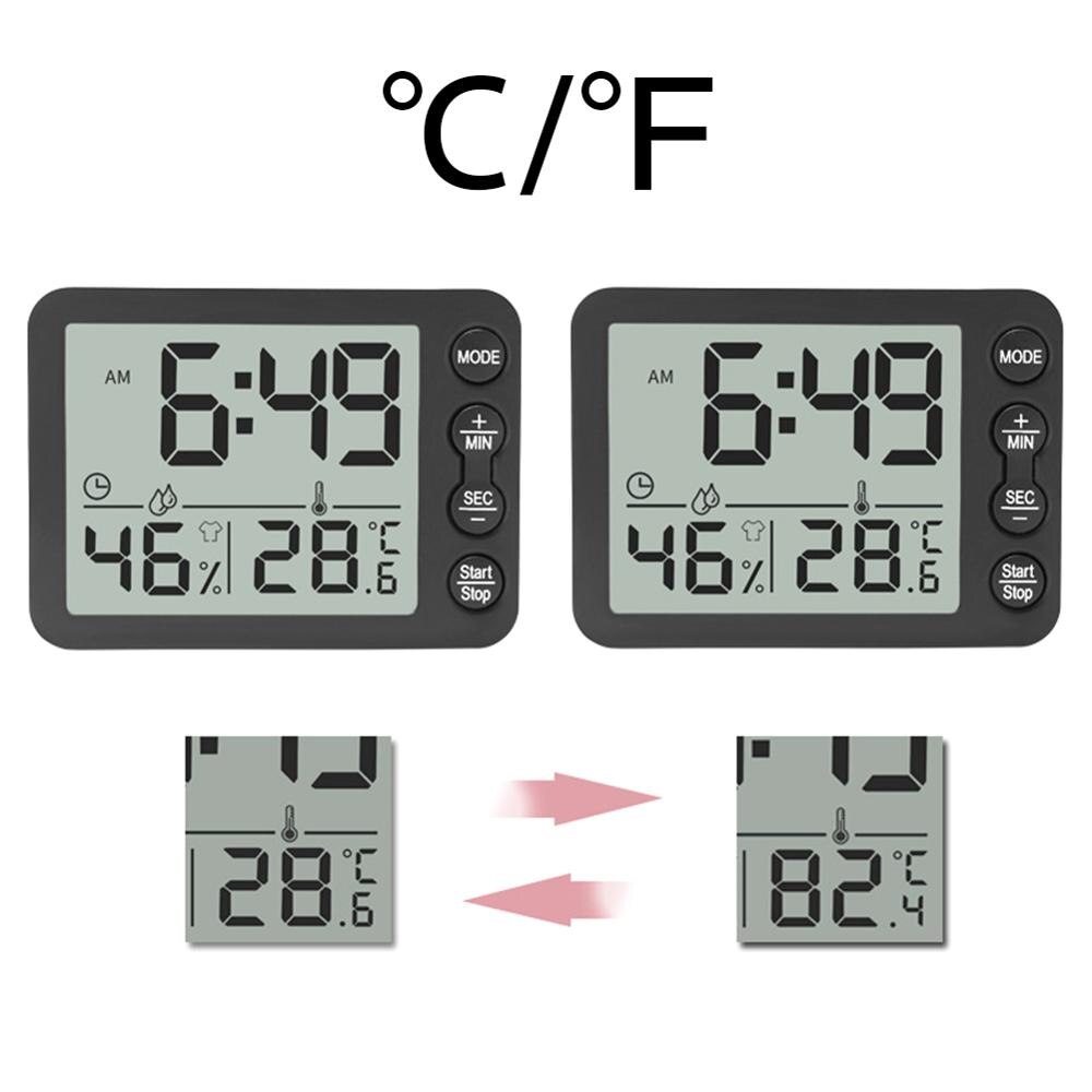 Modern Digital Clock Desktop Led Alarm Clock Temperature Humidity Electronic Table Clock