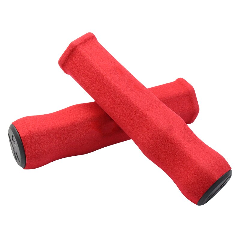 Empuñaduras ergonómicas para manillar de bicicleta de montaña, esponja suave de alta densidad, cubiertas para extremos de manillar antideslizantes para bicicleta de montaña: red
