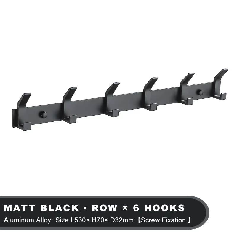 Crochets de suspension modernes pour mur, porte-serviettes noir en aluminium, porte de salle de bains, cintre pour vêtements, porte-manteau mural: kaki foncé
