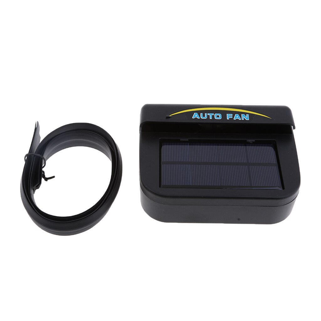Solar Power Auto Air Vent Cooling Fan Cooler w/Rechargeable Battery(Black)