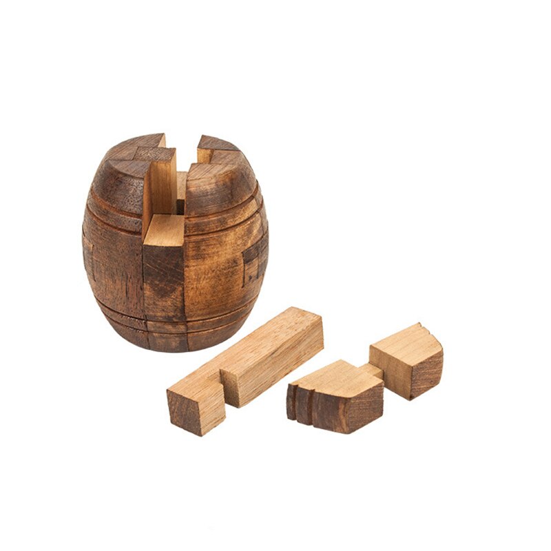 3D Wine Bucket Russia Luban lock Educational Toy Educational Wood Puzzles For Adults Kids Brain Teaser Children Antistress