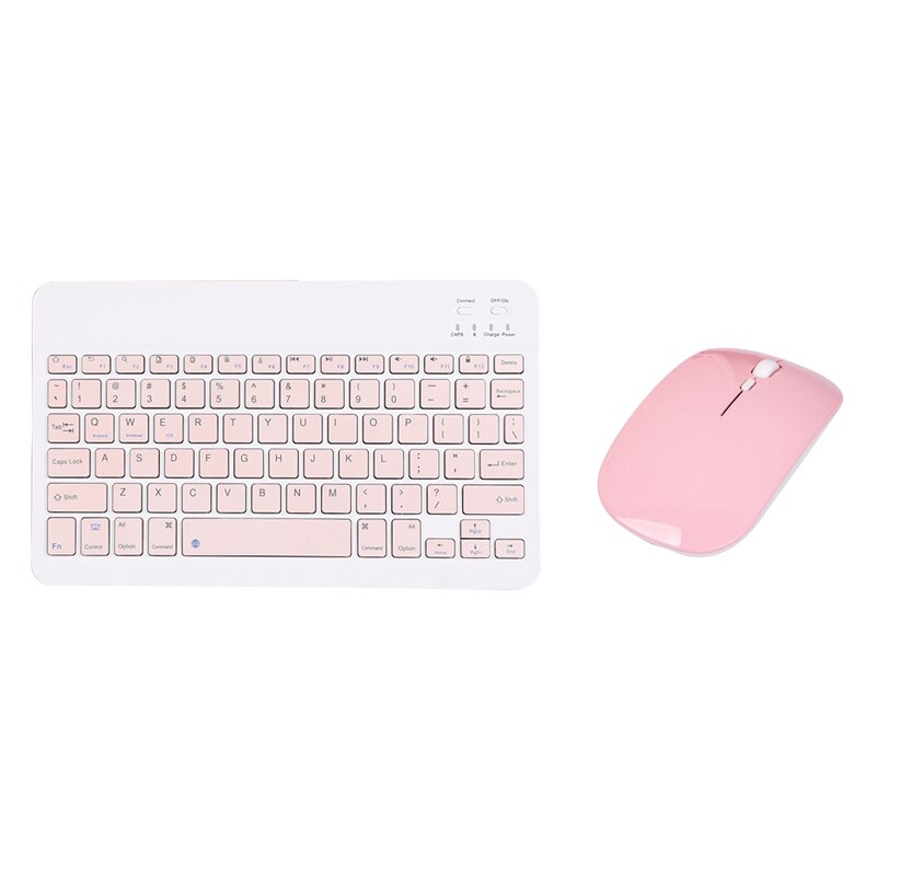 Teclado y ratón inalámbricos con Bluetooth Para Apple, iPad Pro, iPhone, tableta, Xiaomi, Samsung, Huawei: pink key mouse