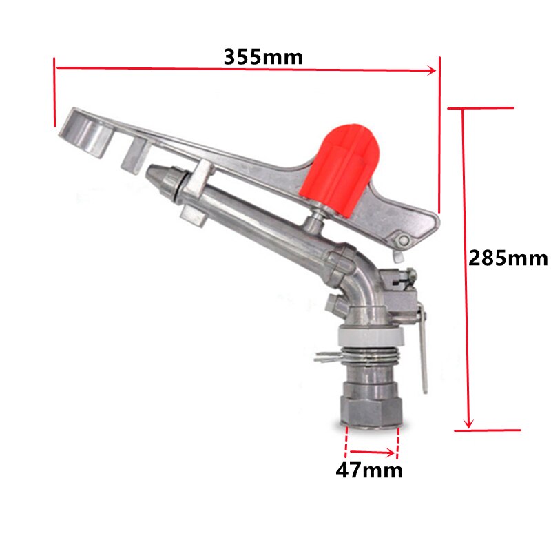 Rociadores de jardín ajustables de 360 grados, rociador de brazo basculante para riego de césped, rociadores Pop Up: Big Alloy Sprinkler