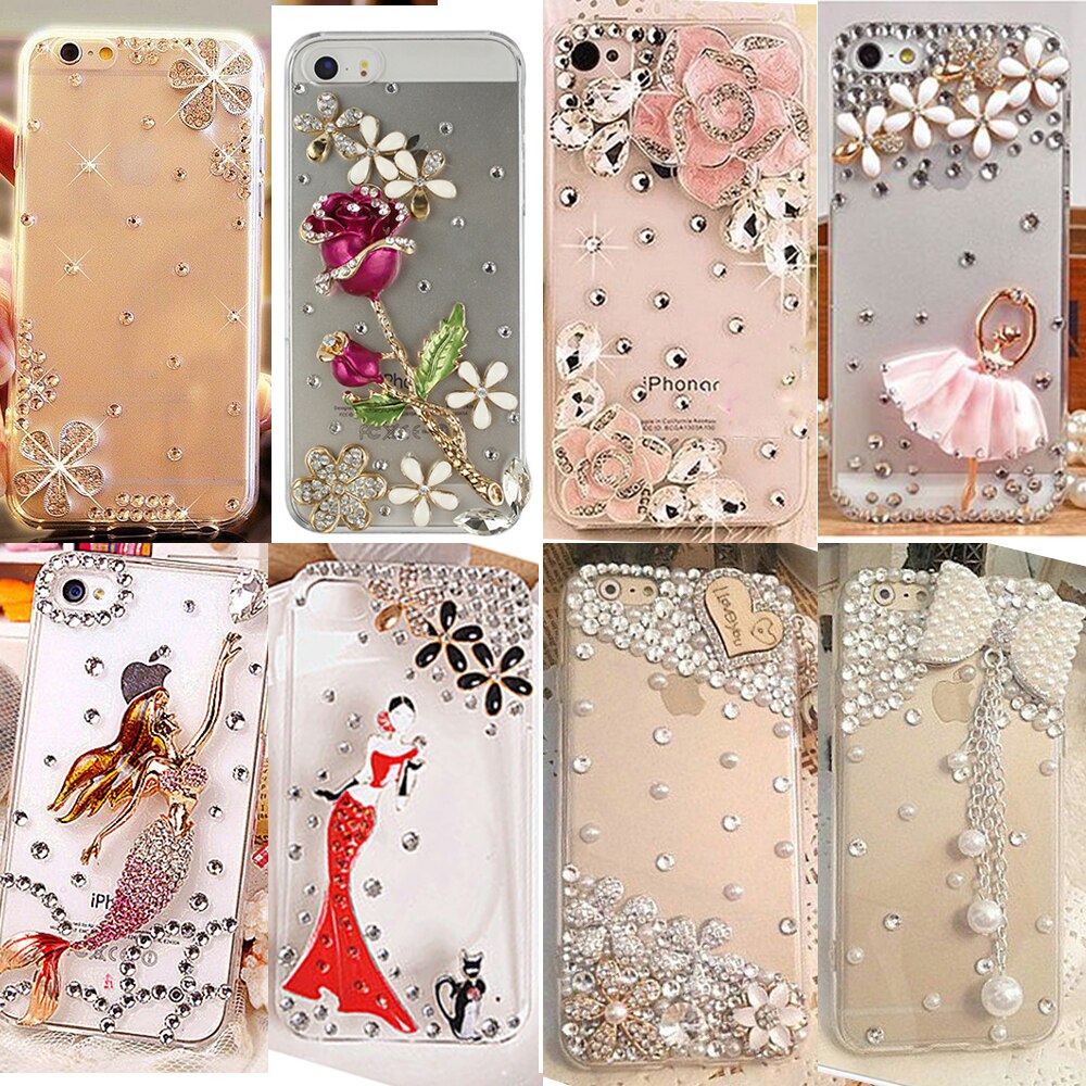 Nette Diamanten Shell Für Samsung Galaxy S7edge Telefon fall Strass Transparent TPU + PC Schützen Telefon Abdeckung Acryl Flip Fall