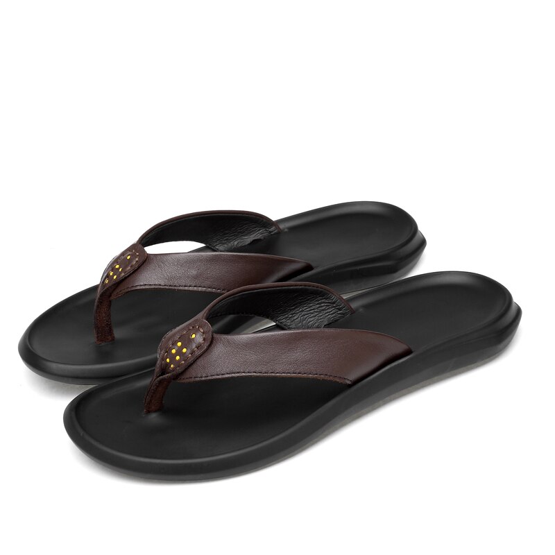 Gummifisk slapi romerske herre sandal zandalias heren sport chancla bulk strand sandal blød sandalia læder mænd sommer para
