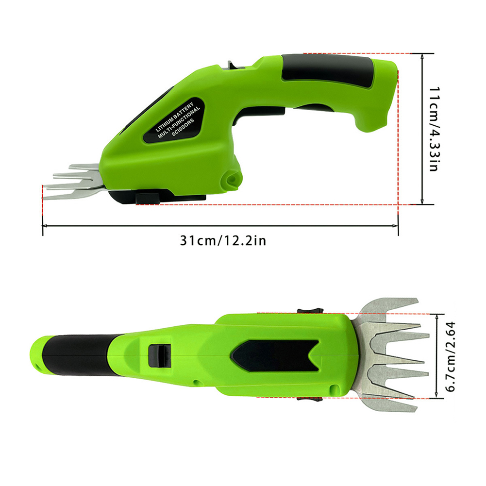 2 In 1 Cordless Electric Hedge Trimmer Rechargeable Handheld Shrub Trimmer Weeding Pruning Mower for Garden Yard Lawn Tools