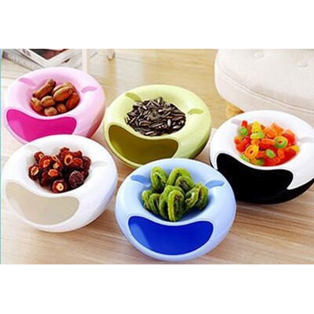 Multi-function Snacks Storage Box Double Layer Container Household Plate Dish Organizer Snacks Fruit Home Kitchen Use