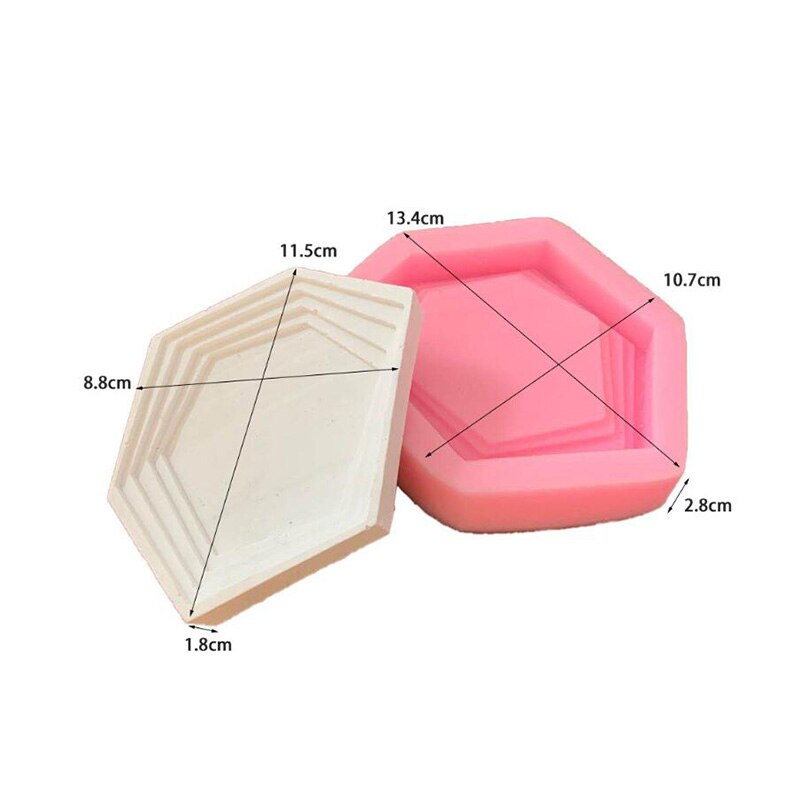 Bandeja de cemento con formas geométricas irregulares, moldes de silicona para almacenamiento de joyas y cemento, molde de bandeja de yeso para decoración del hogar: A
