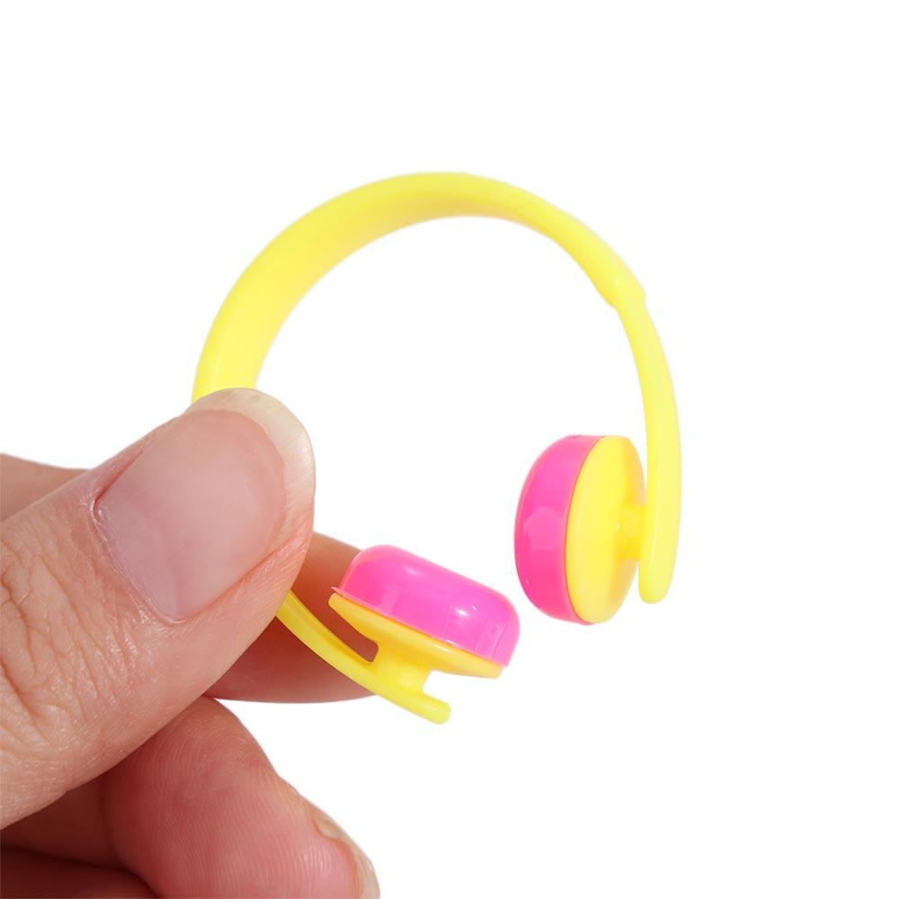 Dollhouse Props Miniature Headset Model Simulation Classic Toys Dollhouse Headphone Model 3.8cm Plastic Doll Headset Toy