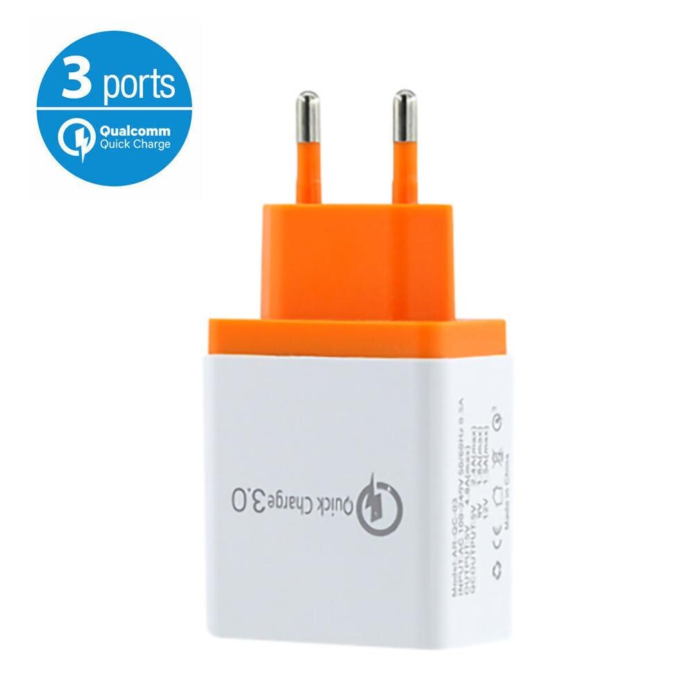 Handy Quick Charge QC 3,0 Schnelle ladegerät USB tragbare Lade Handy Ladegerät Für Die Meisten Handy: Orange