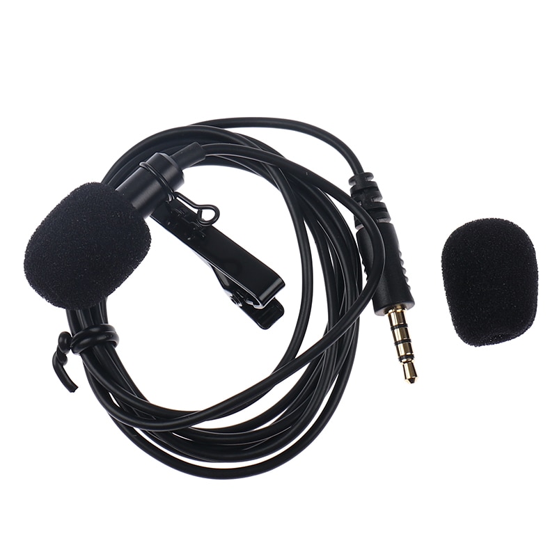 Mini Portable Clip-on Lapel Lavalier Condenser Mic Wired Microphone for Phone Chatting Video Meeting Song Recording