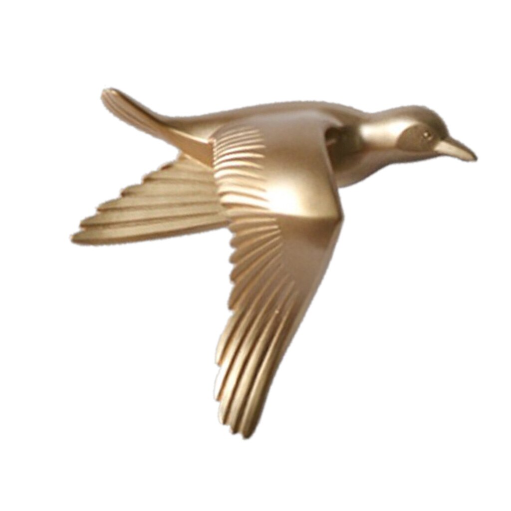 Décorations murales de la mouette en résine | 5 Styles disponibles, chambre à coucher, décoration murale de la maison: B Gold