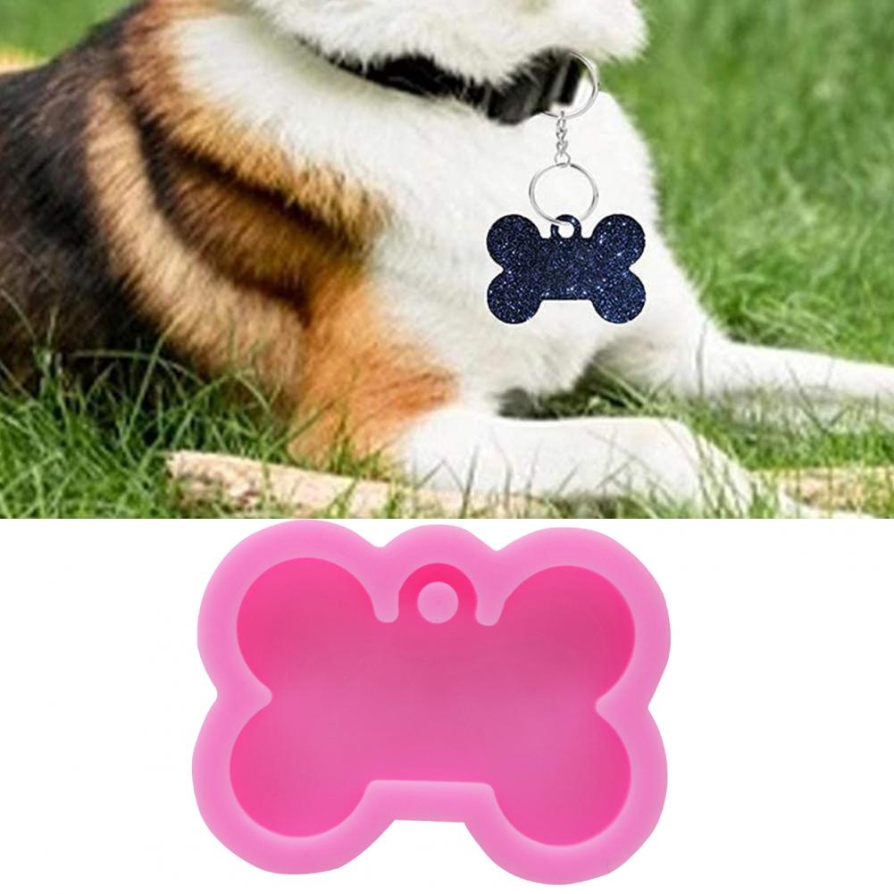 Hond Bot Vorm Resin Siliconen Mal Dog Tag Hangers Sleutelhanger Casting Epoxy Mould Voor Diy Ambachten Sieraden Maken Sleutelhanger gereedschap