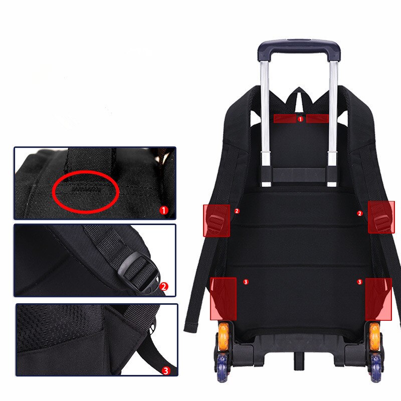 Afneembare jongens trolley rugzak schooltas kinderen orthopedische rugzak meisjes schoolrugzak kinderen reistas mochila infantil
