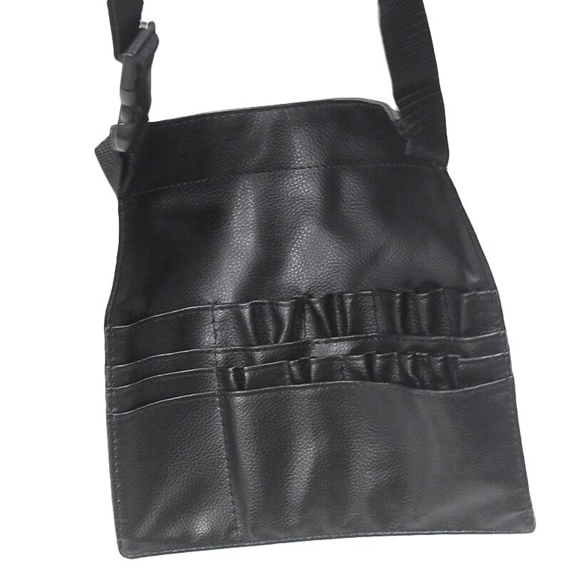 Bolsa de 22 bolsillos para brochas de maquillaje cosmético con correa para cinturón de artista para mujer (cepillo no incluido)