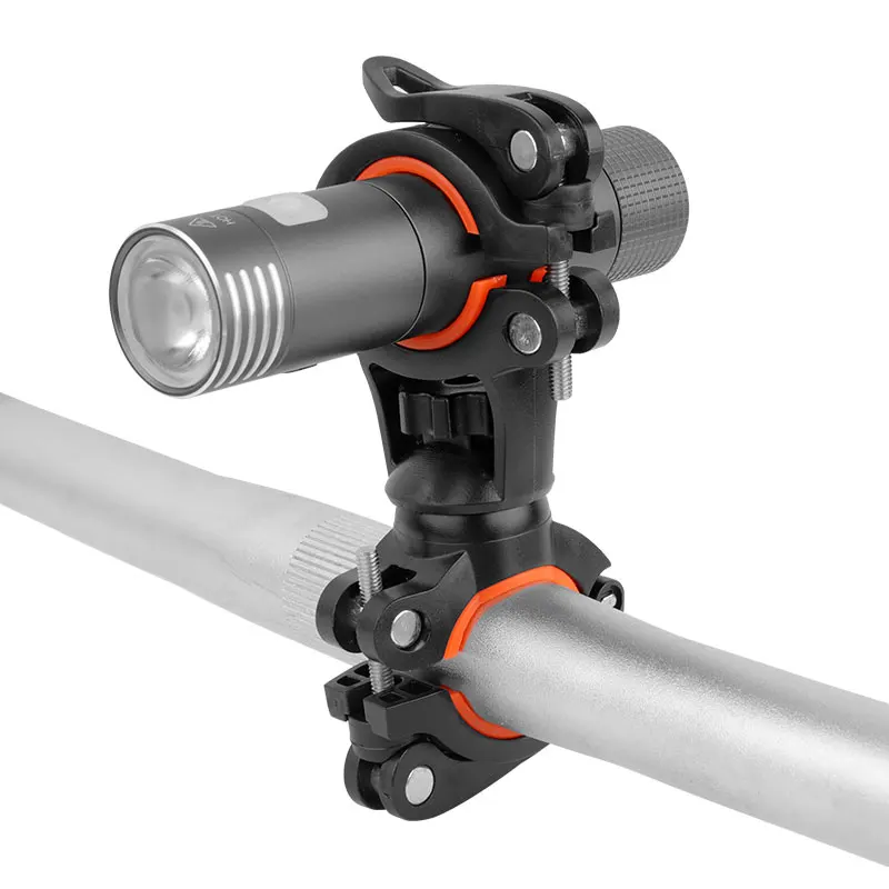 Deemount 360 ° Rotation Kippen Einstellbar Fahrrad Lampe Taschenlampe Stand Halterung Universal Radfahren Clip Clamp LED Taschenlampe Halter