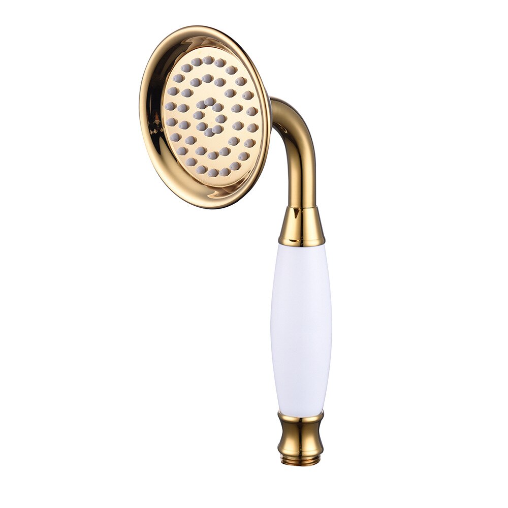 Bathroom Gold Shower Head With ABS Support Holder And 1.5m Hose Rainfall High Pressure hand held Shower Head Water Saving: shower head