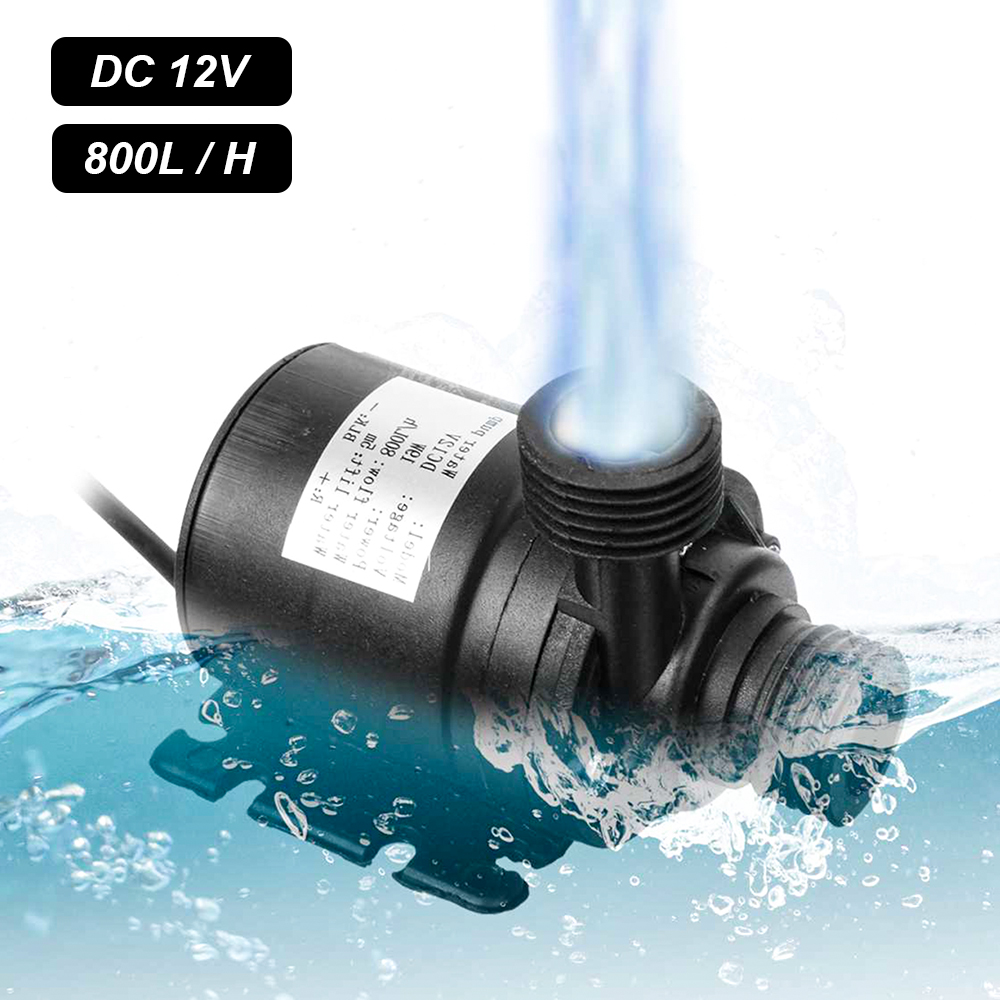 50W Brushless Solar Power Water Pump Set 800L/H Ultra-quiet Submersible Water Pump Motor Fish Pond Garden Fountain Decoration